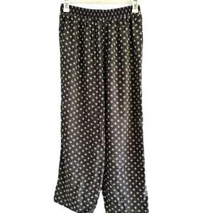 Vintage Pants Womens Size Medium Black Floral Whimsigoth Soft Goth Indie Boho